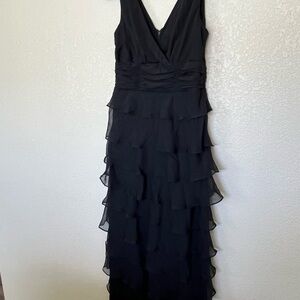Patra Black Layered Maxi Dress